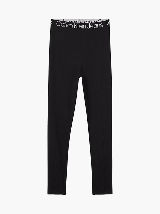 Black Calvin Klein Milano Jersey Women Leggings | EDMO-75162