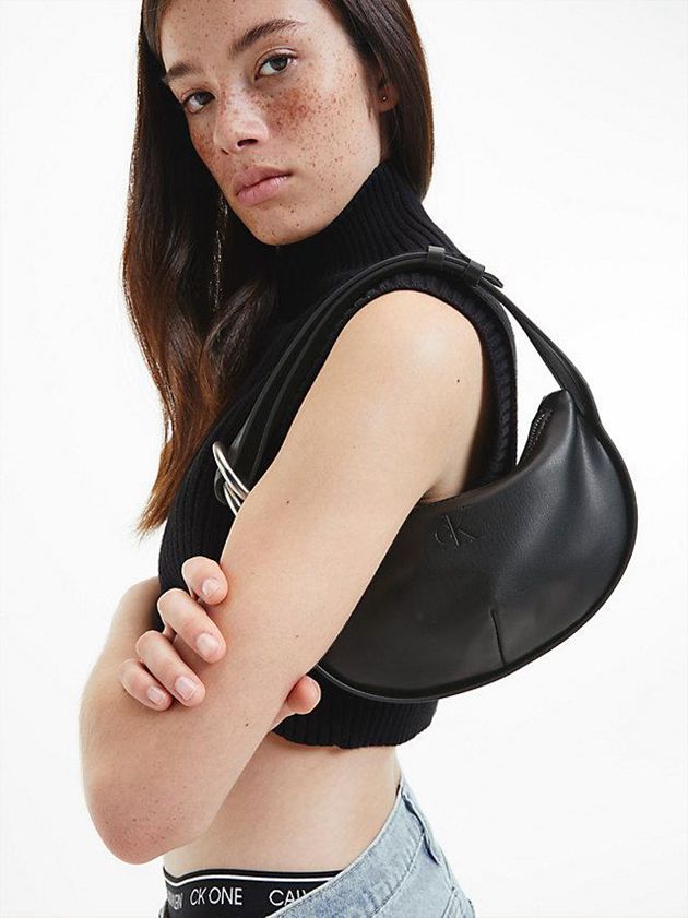 Black Calvin Klein Mini Hobo Women Bags | TSUJ-46185