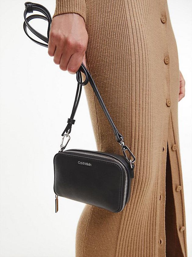 Black Calvin Klein Mini Recycled Crossbody Women Bags | SFIT-08417