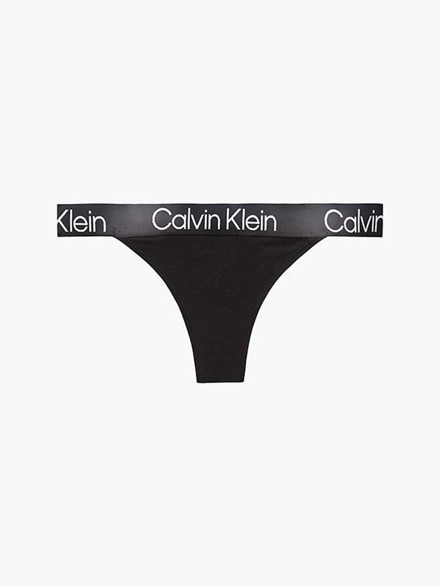 Black Calvin Klein Modern Structure Women Thong | ANDK-20673