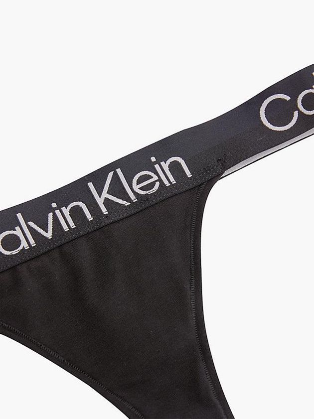 Black Calvin Klein Modern Structure Women Thong | ANDK-20673