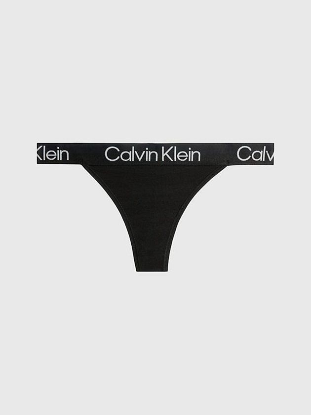 Black Calvin Klein Modern Structure Women Thong | ANDK-20673