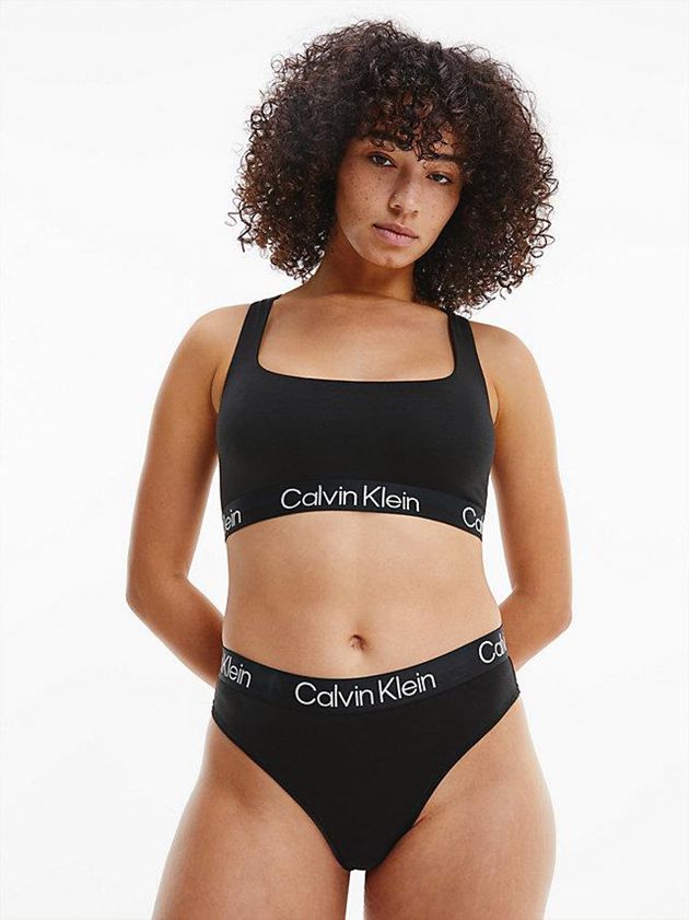 Black Calvin Klein Modern Structure Women Bra | LOYD-72948