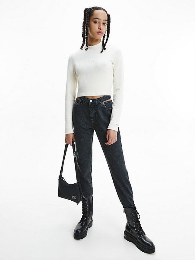 Black Calvin Klein Mom Women Jeans | XPQN-87395