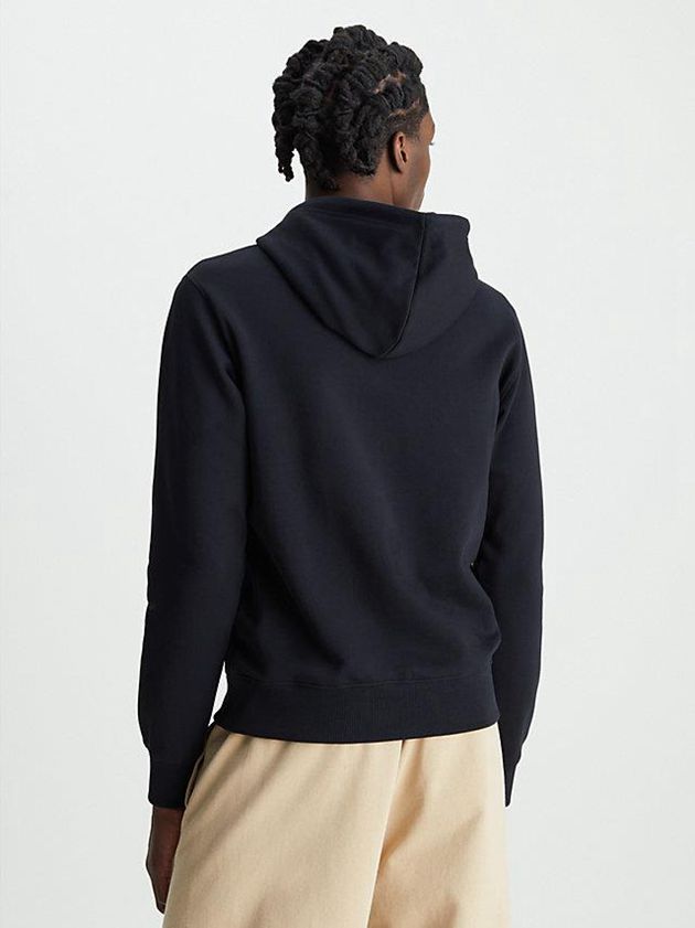 Black Calvin Klein Monogram Men Hoodie | MSQI-16407