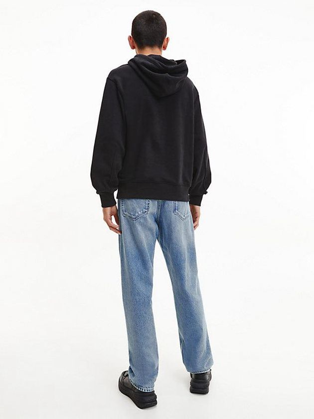 Black Calvin Klein Monogram Men Hoodie | DIKO-62450