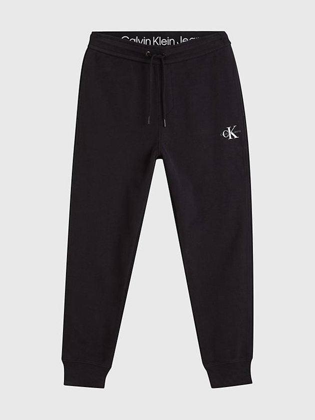 Black Calvin Klein Monogram Men Joggers | VWPA-39102