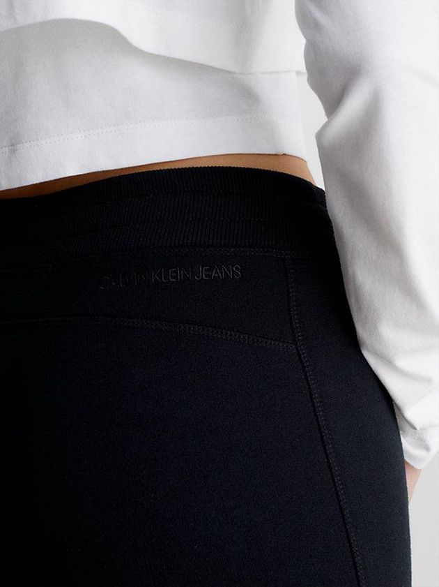 Black Calvin Klein Monogram Women Joggers | XVKD-09485