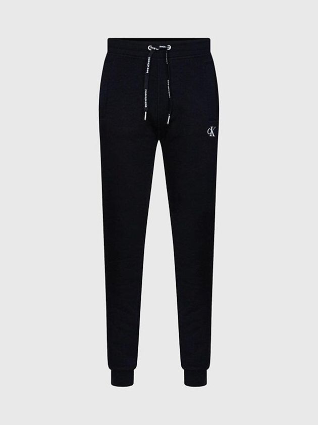 Black Calvin Klein Monogram Women Joggers | XVKD-09485