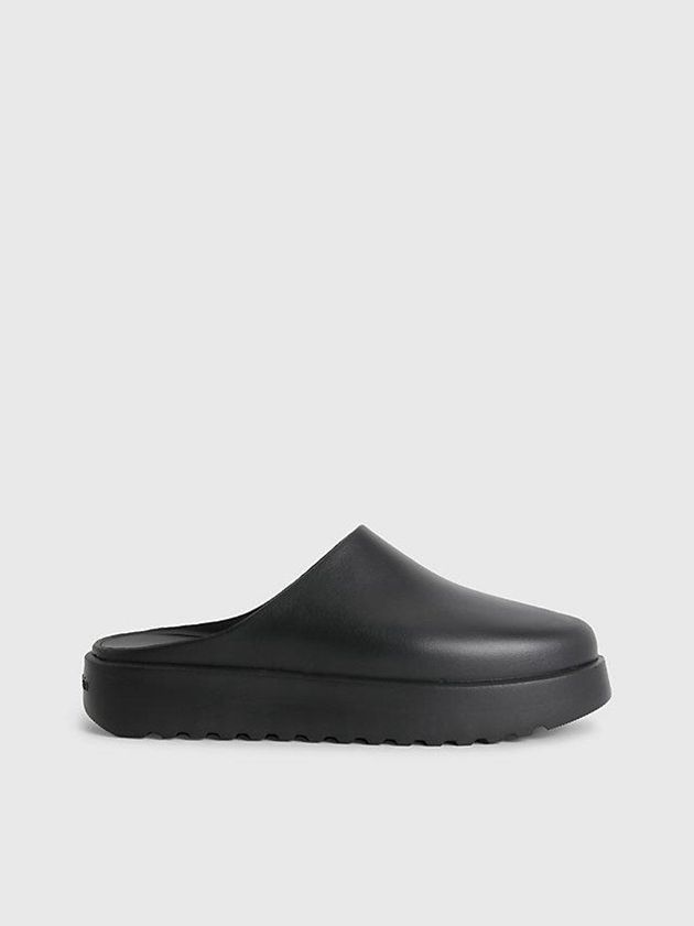 Black Calvin Klein Mules Men Slip On | JSUO-45268