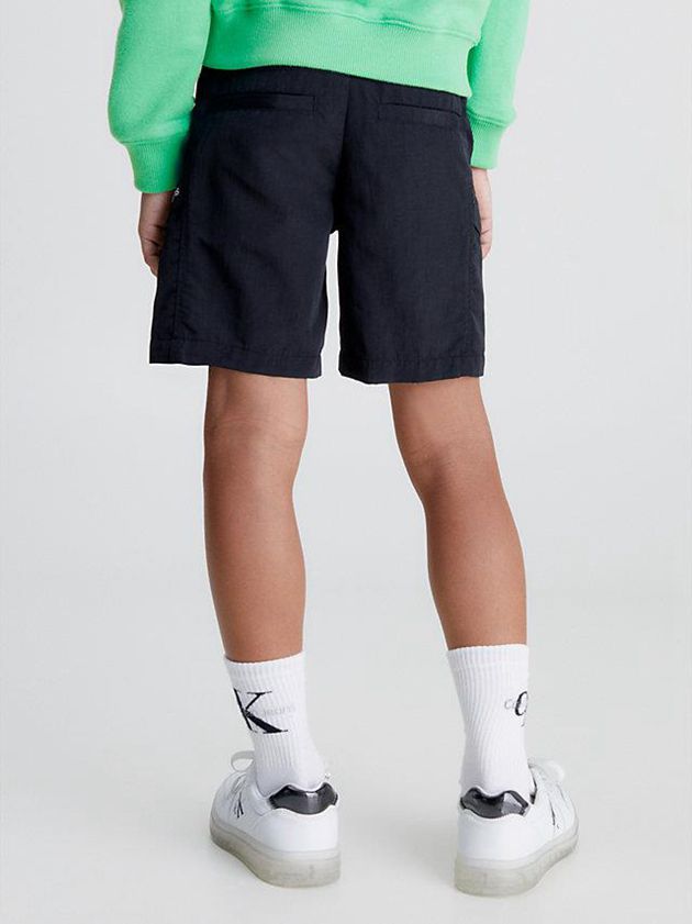Black Calvin Klein Nylon Boys's Shorts | QLEV-46195