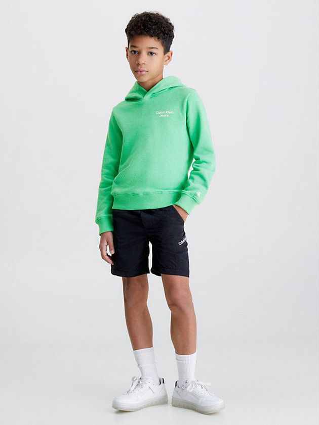 Black Calvin Klein Nylon Boys's Shorts | QLEV-46195