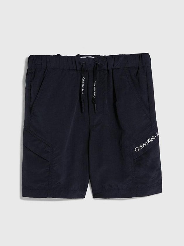 Black Calvin Klein Nylon Boys's Shorts | QLEV-46195