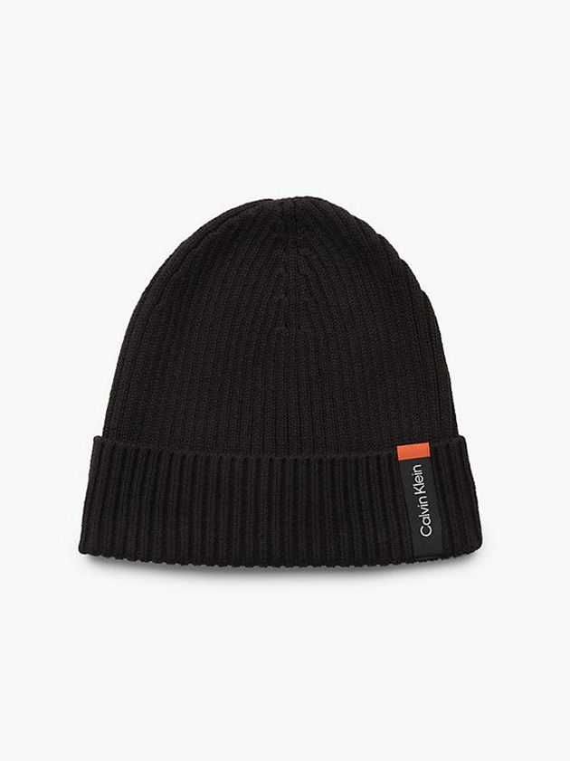 Black Calvin Klein Organic Blend Scarf And Gift Set Men Beanie | DRBQ-28603