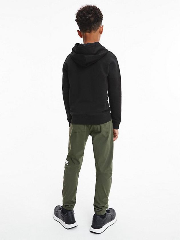 Black Calvin Klein Organic Cotton Boys's Hoodie | EXBD-47361