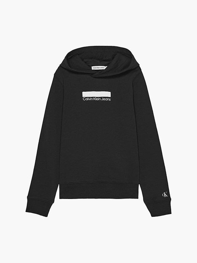 Black Calvin Klein Organic Cotton Boys's Hoodie | EXBD-47361