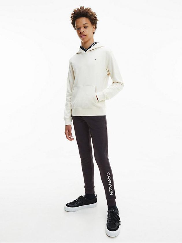 Black Calvin Klein Organic Cotton Boys's Joggers | BSNT-62179