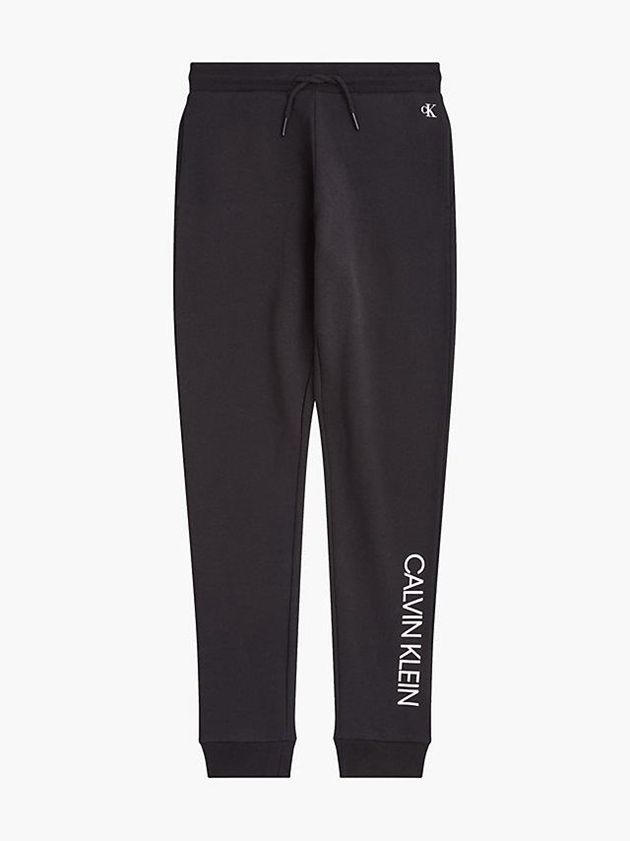 Black Calvin Klein Organic Cotton Boys's Joggers | BSNT-62179