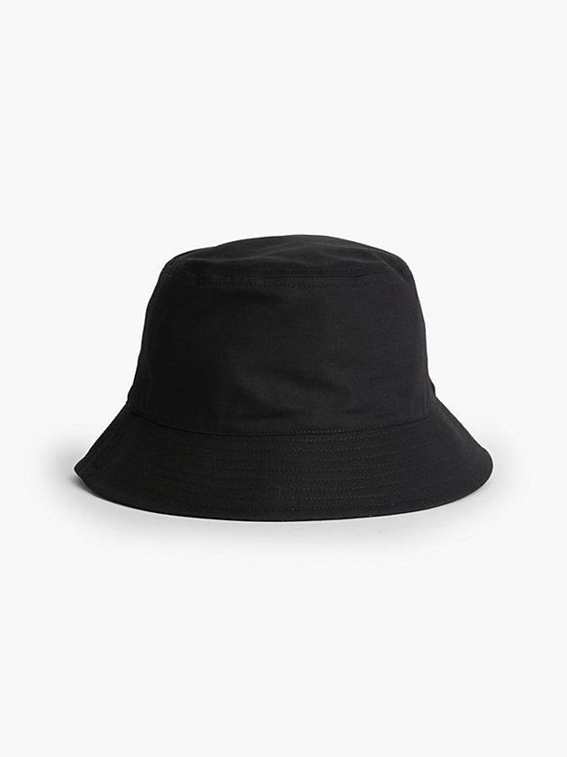 Black Calvin Klein Organic Cotton Bucket Men Cap | QXKS-68942