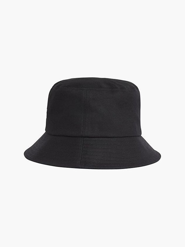 Black Calvin Klein Organic Cotton Bucket Men Cap | RNEK-95768