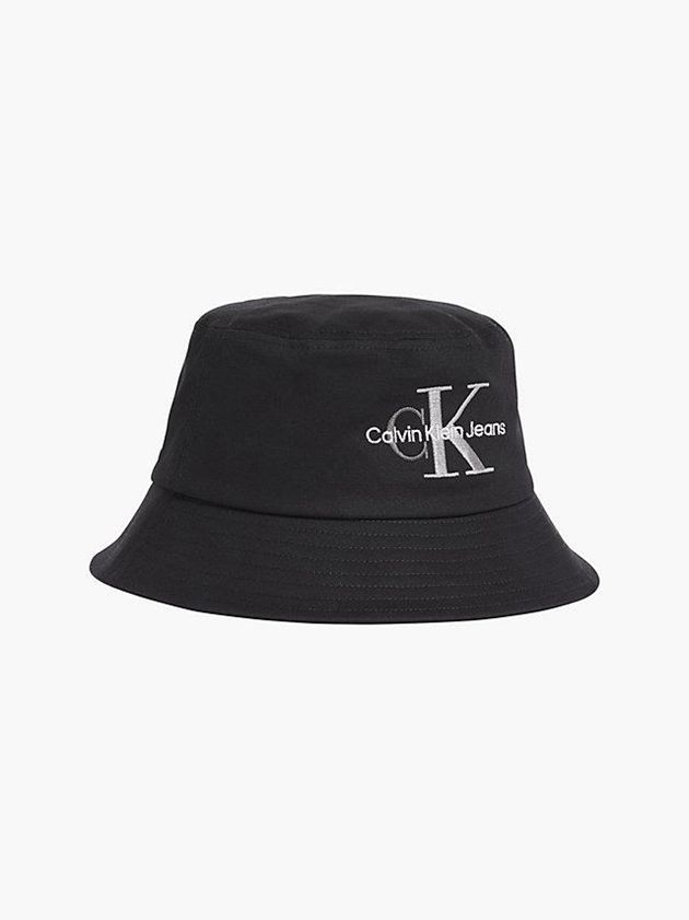 Black Calvin Klein Organic Cotton Bucket Men Cap | RNEK-95768