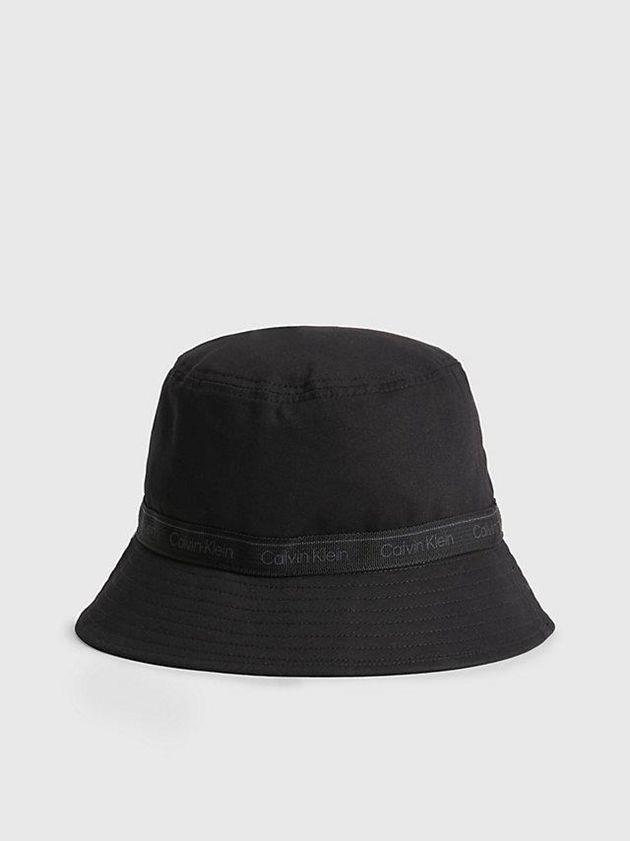 Black Calvin Klein Organic Cotton Bucket Women Cap | CWRG-63815
