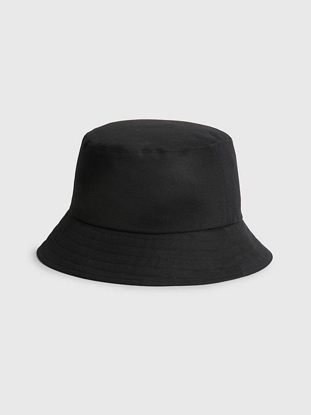 Black Calvin Klein Organic Cotton Bucket Women Cap | BTZJ-47983