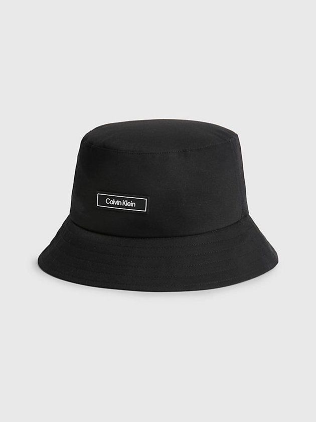 Black Calvin Klein Organic Cotton Bucket Women Cap | BTZJ-47983