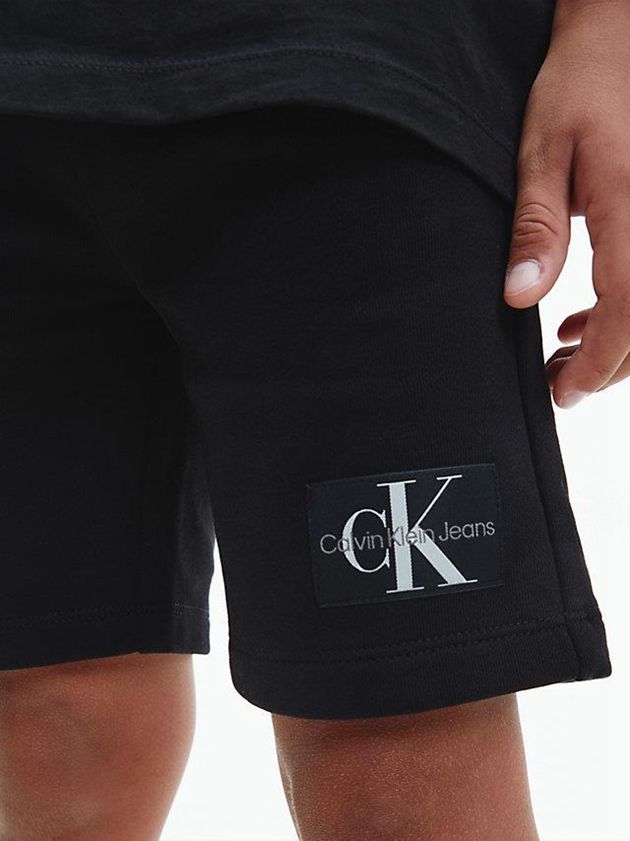 Black Calvin Klein Organic Cotton Jogger Boys's Shorts | NFML-45093