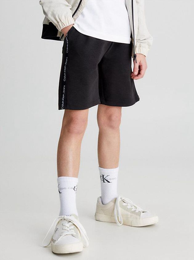 Black Calvin Klein Organic Cotton Jogger Boys\'s Shorts | YAXQ-26731