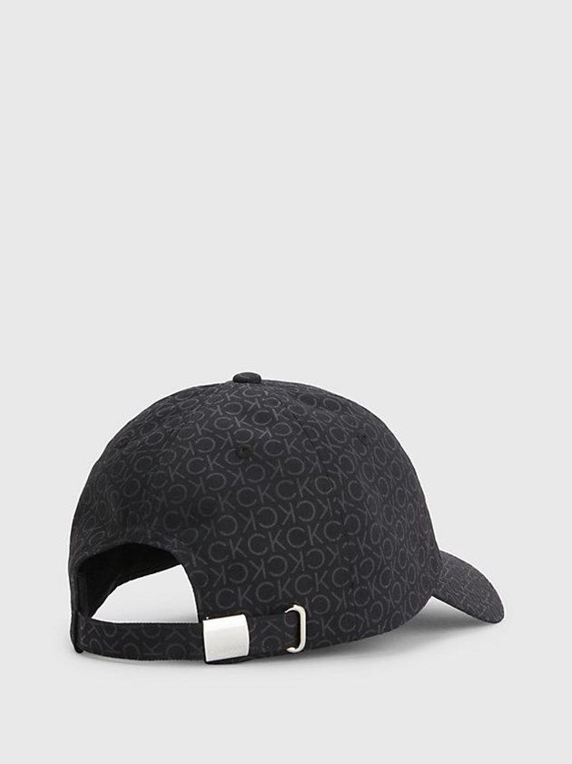 Black Calvin Klein Organic Cotton Logo Men Cap | CEOF-15493