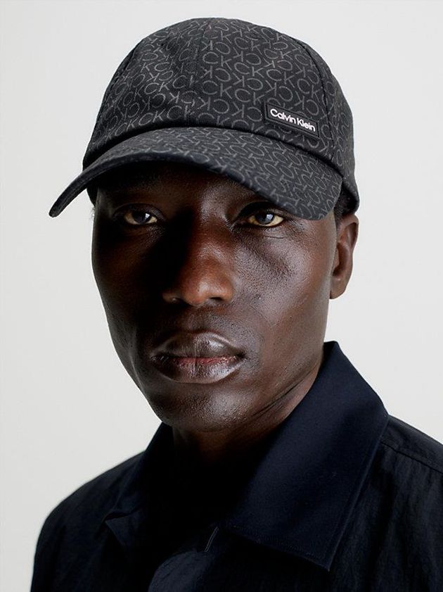 Black Calvin Klein Organic Cotton Logo Men Cap | CEOF-15493