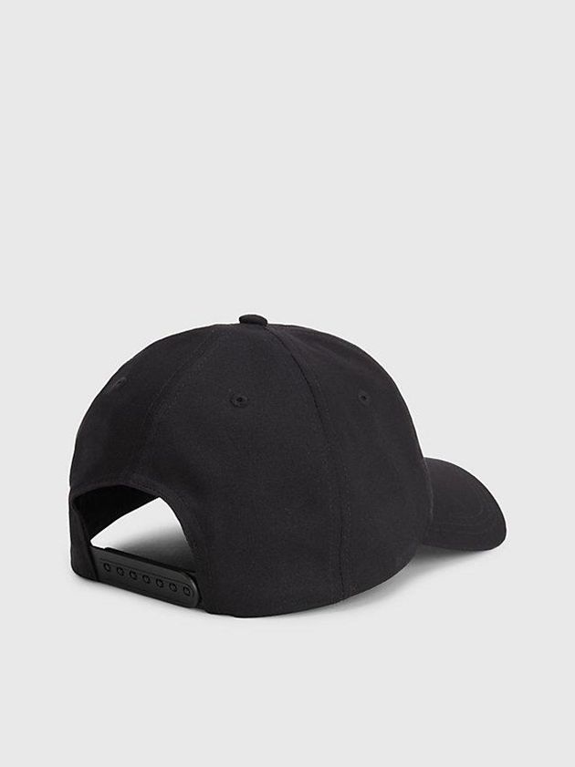 Black Calvin Klein Organic Cotton Logo Men Cap | CSWH-05439