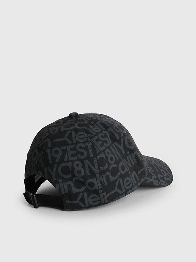 Black Calvin Klein Organic Cotton Logo Men Cap | FPBD-59127