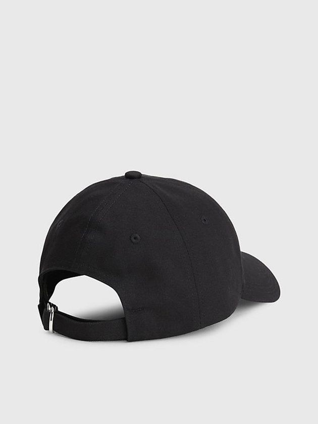 Black Calvin Klein Organic Cotton Logo Men Cap | PQWS-09235