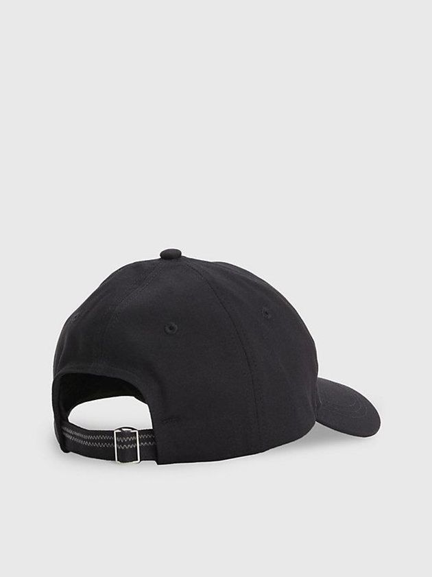 Black Calvin Klein Organic Cotton Logo Men Cap | NSQO-07568
