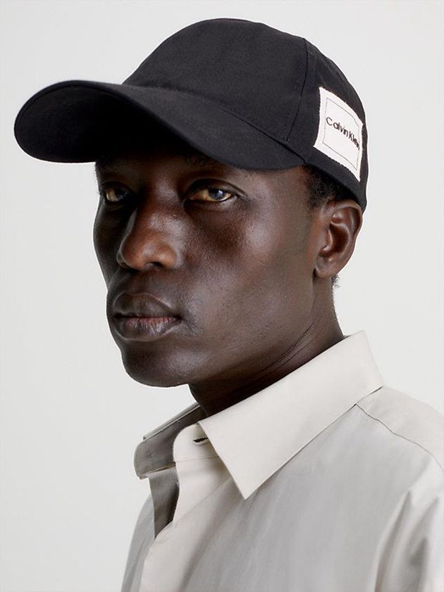 Black Calvin Klein Organic Cotton Logo Men Cap | NSQO-07568