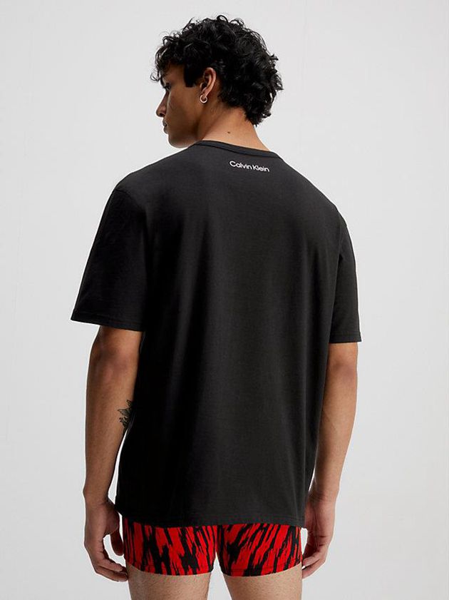 Black Calvin Klein Organic Cotton Lounge - Ck96 Men T-Shirt | RMNU-45298