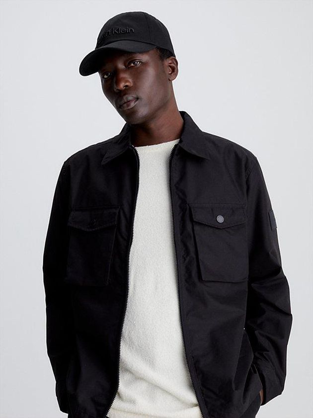 Black Calvin Klein Organic Cotton Men Cap | XCKT-02896