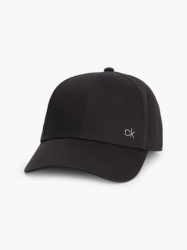 Black Calvin Klein Organic Cotton Men Cap | YFWK-07396