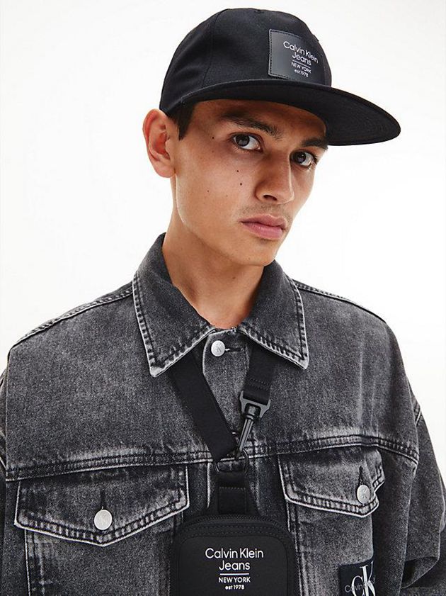 Black Calvin Klein Organic Cotton Men Cap | HSRW-43861