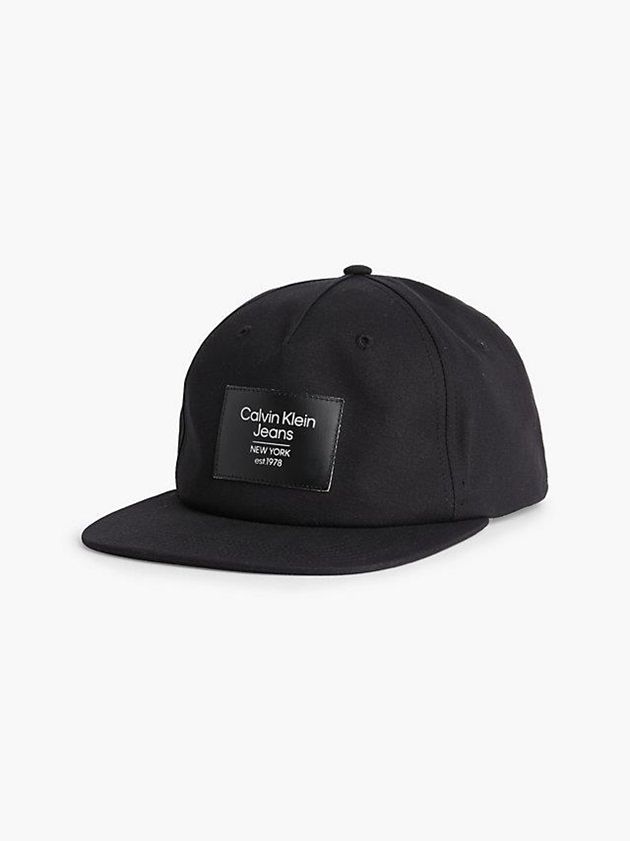 Black Calvin Klein Organic Cotton Men Cap | HSRW-43861