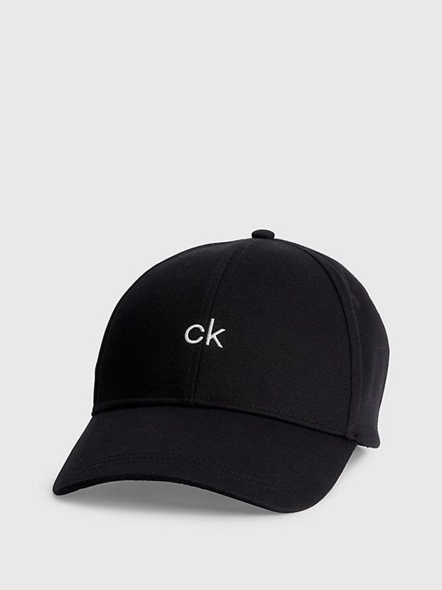 Black Calvin Klein Organic Cotton Men Cap | MUAQ-31854