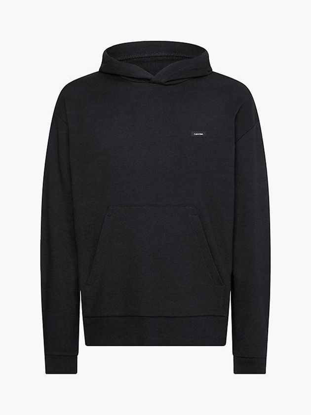 Black Calvin Klein Organic Cotton Men Hoodie | GZNH-79436