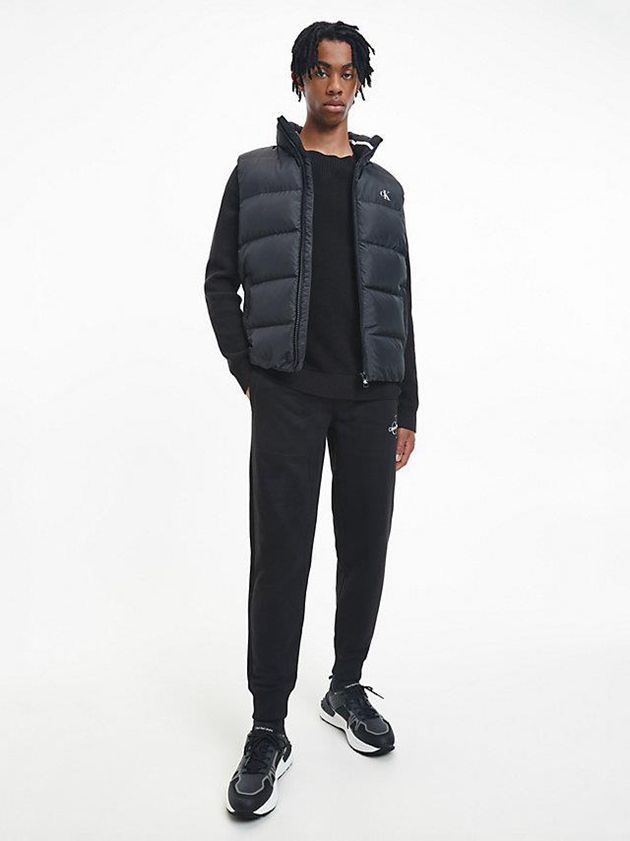 Black Calvin Klein Organic Cotton Men Joggers | HSME-58937