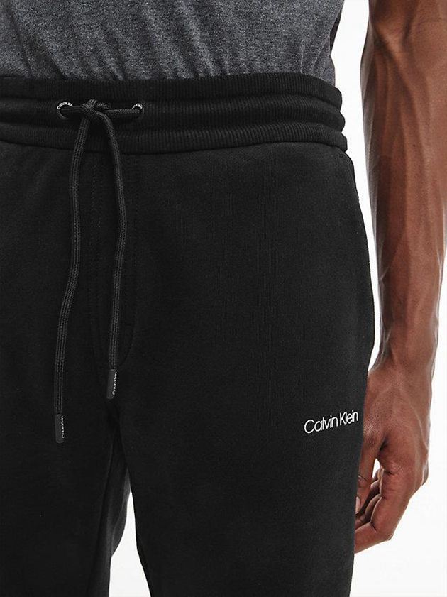 Black Calvin Klein Organic Cotton Men Joggers | RDAF-24653