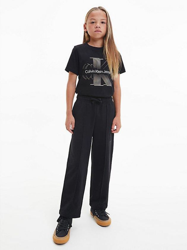 Black Calvin Klein Organic Cotton Terry Boys's Joggers | CBRV-95230