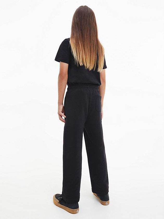 Black Calvin Klein Organic Cotton Terry Boys's Joggers | CBRV-95230