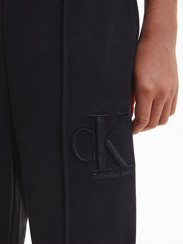 Black Calvin Klein Organic Cotton Terry Boys's Joggers | CBRV-95230