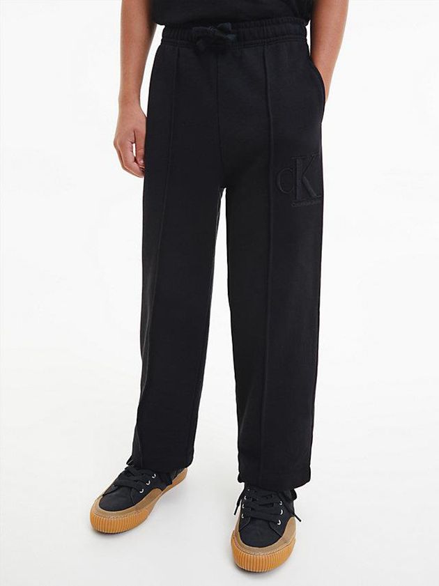 Black Calvin Klein Organic Cotton Terry Boys\'s Joggers | CBRV-95230